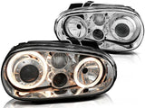 Angel Eyes Scheinwerfer Set für VW Golf 4 Typ 1J Bj. 1998-2003 chrom