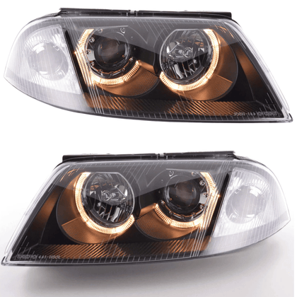 Angel Eyes Scheinwerfer für VW Passat 3BG B5 FL 09.2000-03.2005 Set schwarz