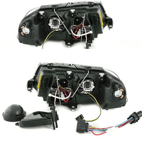 Angel Eyes Scheinwerfer für VW Passat 3BG B5 FL 09.2000-03.2005 Set schwarz - CR Tuning