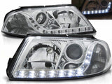 Led Scheinwerfer Set in chrom für VW Passat 3BG 2000-2004