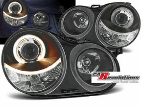 Angel Eyes Scheinwerfer Set in schwarz für VW Polo 9N 11.01-04.05 - CR Tuning
