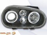 LED Angel Eyes Scheinwerfer für VW Golf IV 4 schwarz inkl NSW 09.1997-09.2003