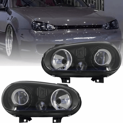 Scheinwerfer Set für VW Golf 4 IV R32 look schwarz 09.1997-09.2003