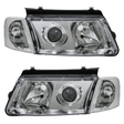Scheinwerfer Set H7/H7 chrom, Paar, links rechts, Tuning Scheinwerfer für VW Passat B5 3B