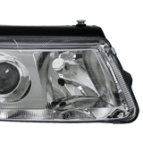 Scheinwerfer für Ford Fiesta Mk6 2002-2008 mit Klarglas und Chrom-Akzenten, LED-Optik