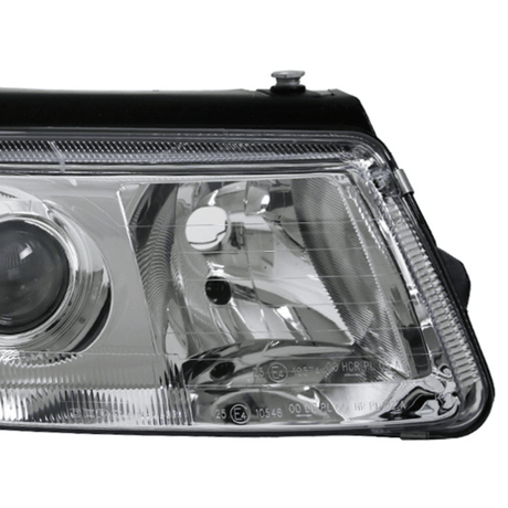 Scheinwerfer für Ford Fiesta Mk6 2002-2008 mit Klarglas und Chrom-Akzenten, LED-Optik