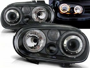 Angel Eyes Scheinwerfer Set für VW Golf 4 inkl. NSW 09.1997-09.2003 mit Ringbeleuchtung