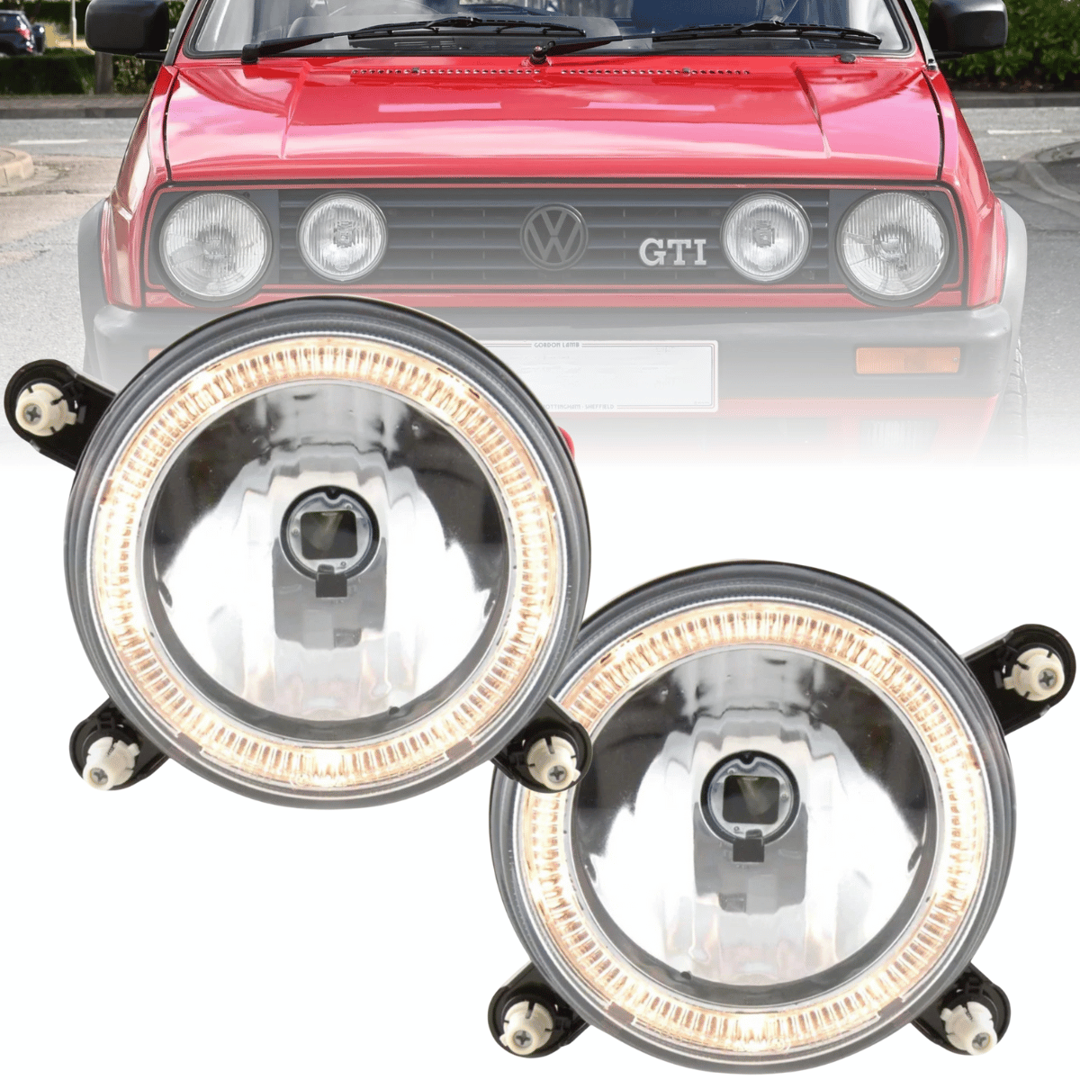 Angel Eyes Scheinwerfer Set für Doppelscheinwerfergrill VW Golf 1 Golf 2