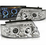 Angel Eyes Scheinwerfer Set in chrom für VW Passat B5 3B 11.1996-08.2000