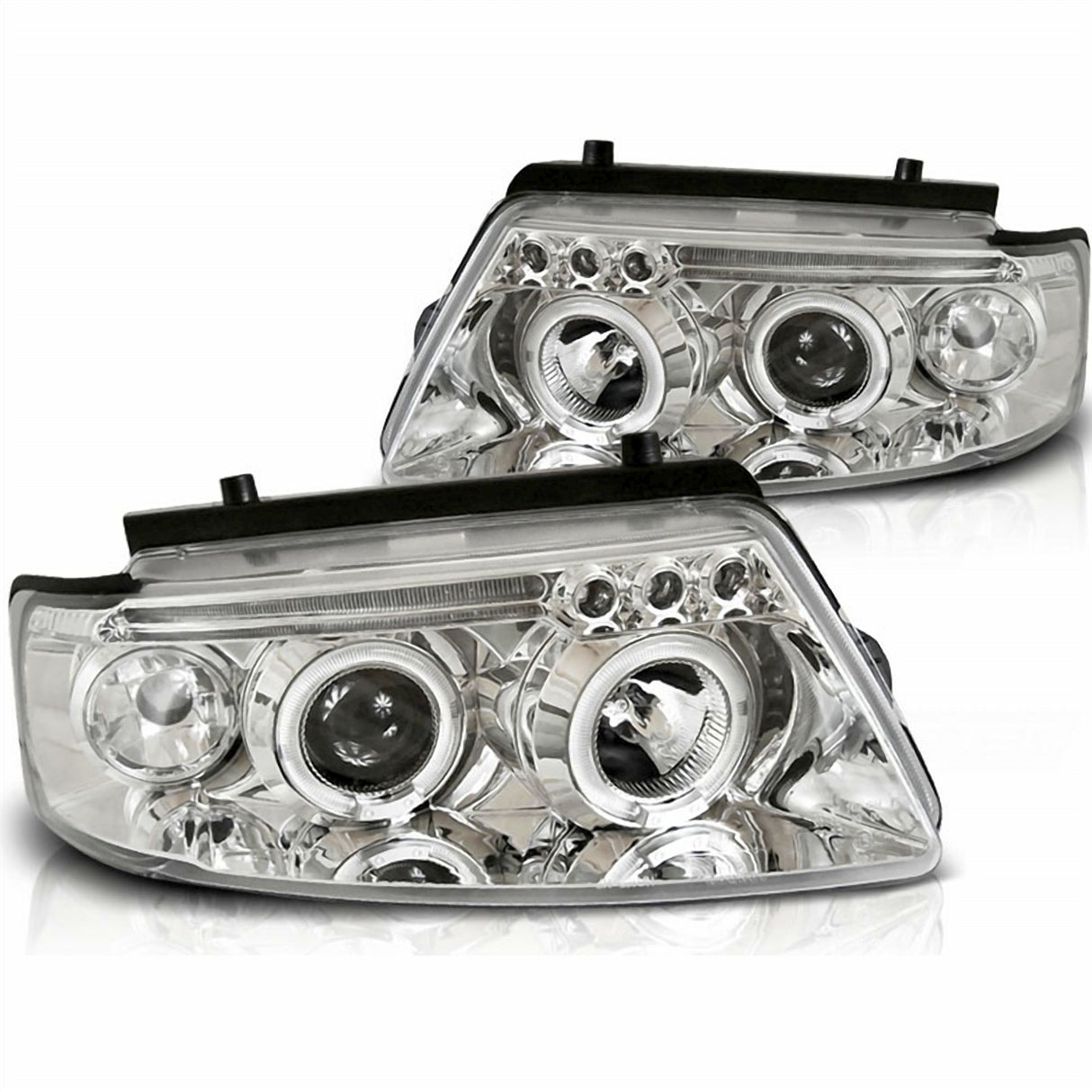 Angel Eyes Scheinwerfer Set in chrom für VW Passat B5 3B 11.1996-08.2000
