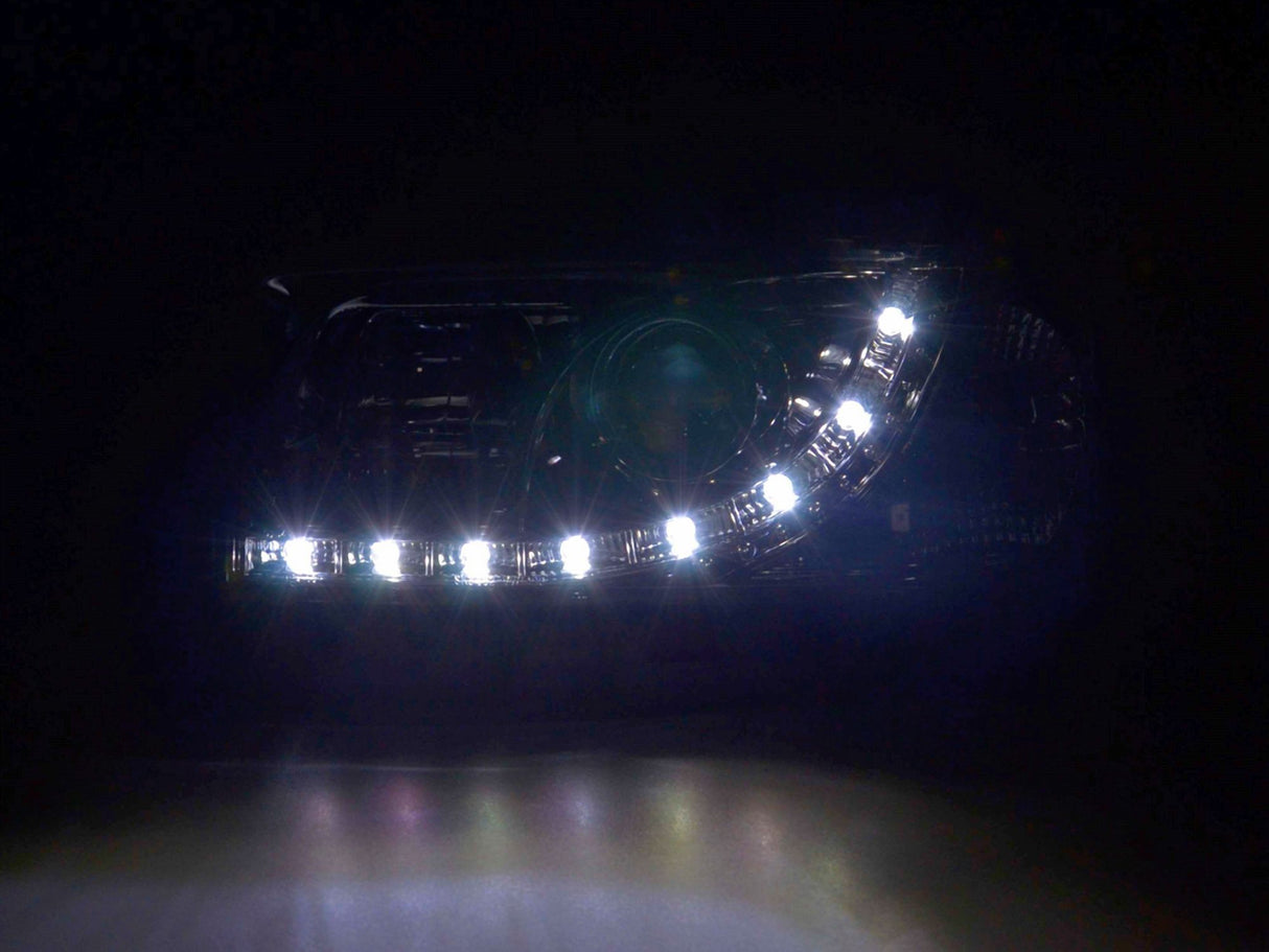 Led Scheinwerfer in chrom kurzer Vorderwagen für VW T4 Bus 1990-2003