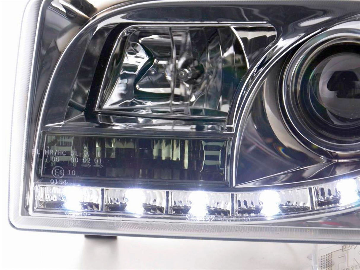 Led Scheinwerfer in chrom kurzer Vorderwagen für VW T4 Bus 1990-2003