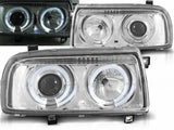 Scheinwerfer für VW Vento 01.1992-08.1998 Angel Eyes chrom