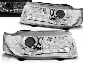 LED Scheinwerfer Chrom für VW Passat 35i B4 Limousine Variant 93-97 mit LED Standlicht