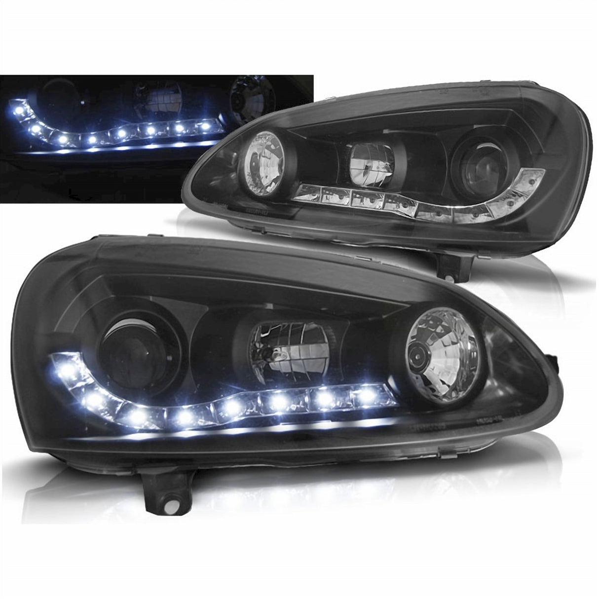 LED Scheinwerfer Set für VW Golf 5 V 10.2003-2009 schwarz