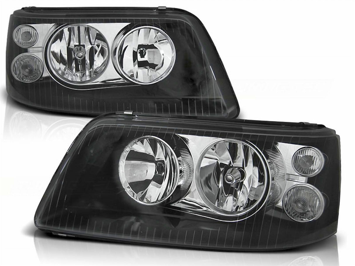 Scheinwerfer Set für VW T5 04.2003-08.2009 in schwarz
