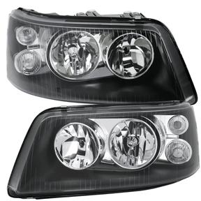 Scheinwerfer Set schwarz 03-09, LED Tagfahrlicht, H7, H1, E-Prüfzeichen für VW T5