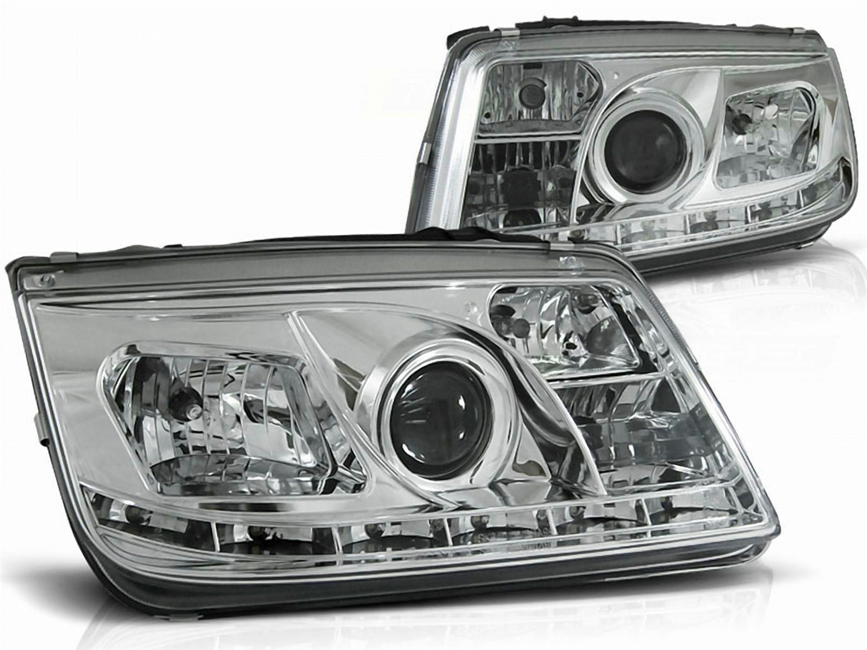 Led Scheinwerfer Set in chrom für VW Bora 09.1998-05.3005