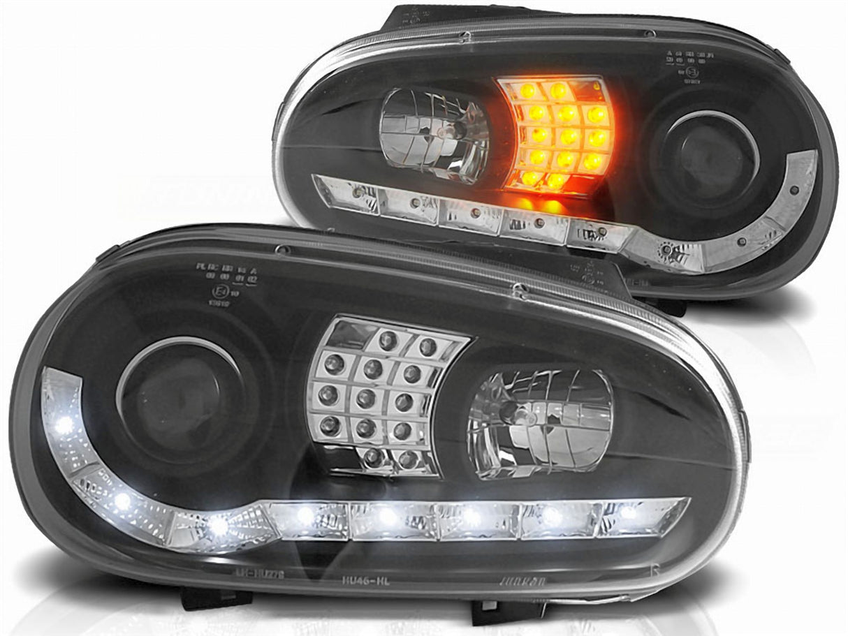 Led Scheinwerfer Set in schwarz für VW Golf IV 09.1997-09.2003