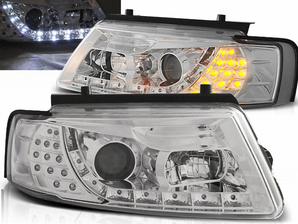 Led Scheinwerfer Set in chrom für VW Passat B5 11.1996-08.2000