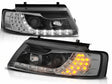 LED Scheinwerfer Set 11.1996-08.2000 mit Tagfahrlicht-Optik für VW Passat B5 schwarze