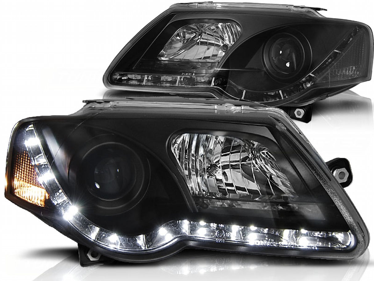Led Scheinwerfer Set in schwarz für VW Passat 3C 03.05-10 - CR Tuning