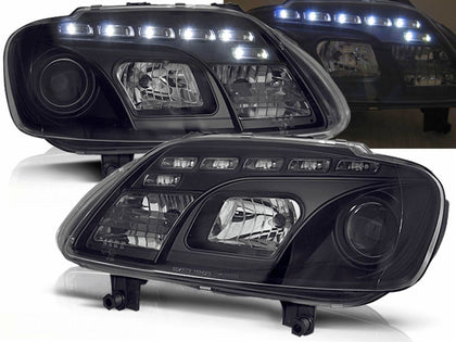 Led Scheinwerfer Set für VW Touran Caddy 1T 02.2003-10.2006 in schwarz