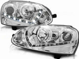 Led Scheinwerfer Set in chrom für VW Golf 5 V 03-2008