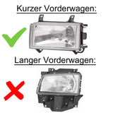Led Scheinwerfer für VW T4 Bus 1990-2003 schwarz kurzer Vorderwagen