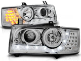 Led Scheinwerfer in chrom kurzer Vorderwagen für VW T4 Bus 1990-2003