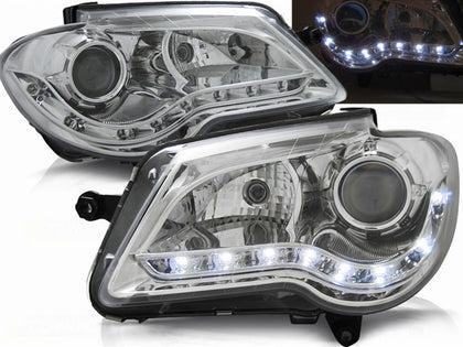 Led Scheinwerfer Set in chrom für VW Touran 1T GP 06-10