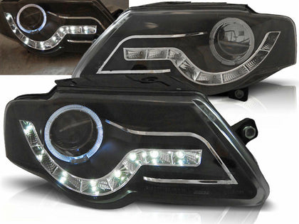 Led Scheinwerfer Set in schwarz für VW Passat B6 3C 03.2005-2010