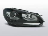 LED Tagfahrlicht Scheinwerfer in schwarz für VW Golf 6 VI 10.2008-2012
