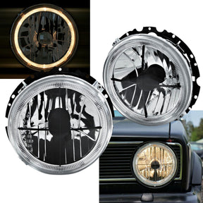 Chrom Angel Eyes Scheinwerfer Cross Look VW Golf 1 1974-1983 LED Ring Tuning