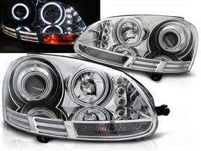 Angel Eyes Scheinwerfer CCFL chrom VW Golf 5 2003-2009 LED Tuning Zubehör