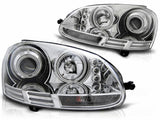 Angel Eyes Scheinwerfer Set CCFL chrom für VW Golf 5 10.2003-2009