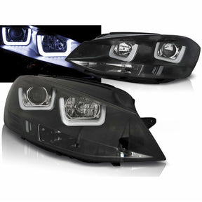 LED Tagfahrlicht Scheinwerfer in schwarz für VW Golf 7 VII 11.2012-2017 - CR Tuning