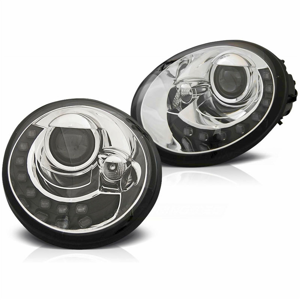 LED Scheinwerfer Set für VW New Beetle 9C chrom 1998-2005