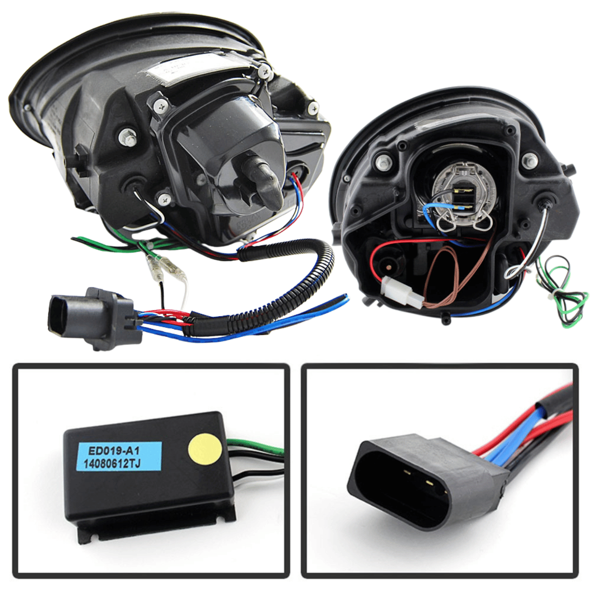 LED Scheinwerfer Set für VW New Beetle 1998-2005 schwarz H7