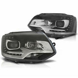 LED Tagfahrlicht Scheinwerfer Set für VW T5 GP 2009-2015 schwarz