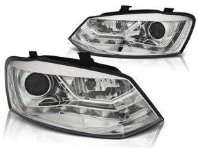 LED Scheinwerfer Set Chrom VW Polo 6R 2009-2014 mit LED Standlicht