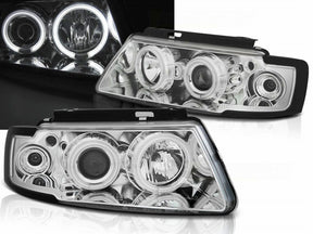Angel Eyes Scheinwerfer CCFL chrom VW Passat B5 3B 11.1996-08.2000 mit Ringen