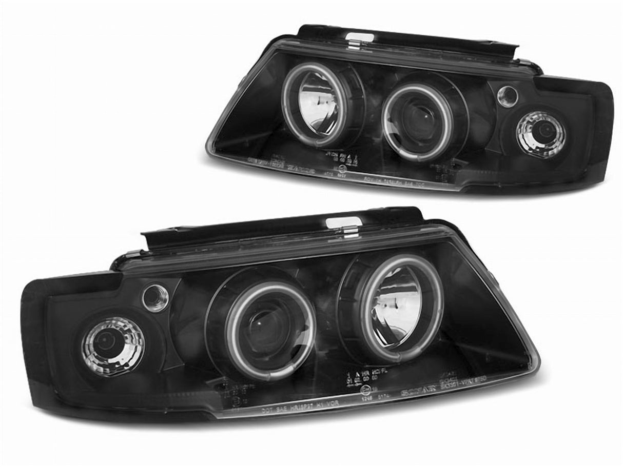 Angel Eyes Scheinwerfer Set CCFL schwarz für VW Passat B5 3B 96-08.2000