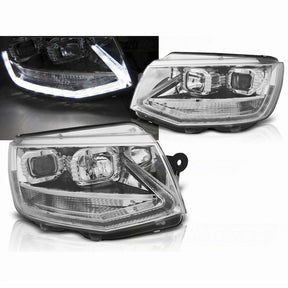 Led Tagfahrlicht "Voll LED Look" Scheinwerfer in chrom für VW T6 2015-2019 - CR Tuning