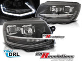 Led Tagfahrlicht Scheinwerfer in schwarz für VW T6 2015-2019