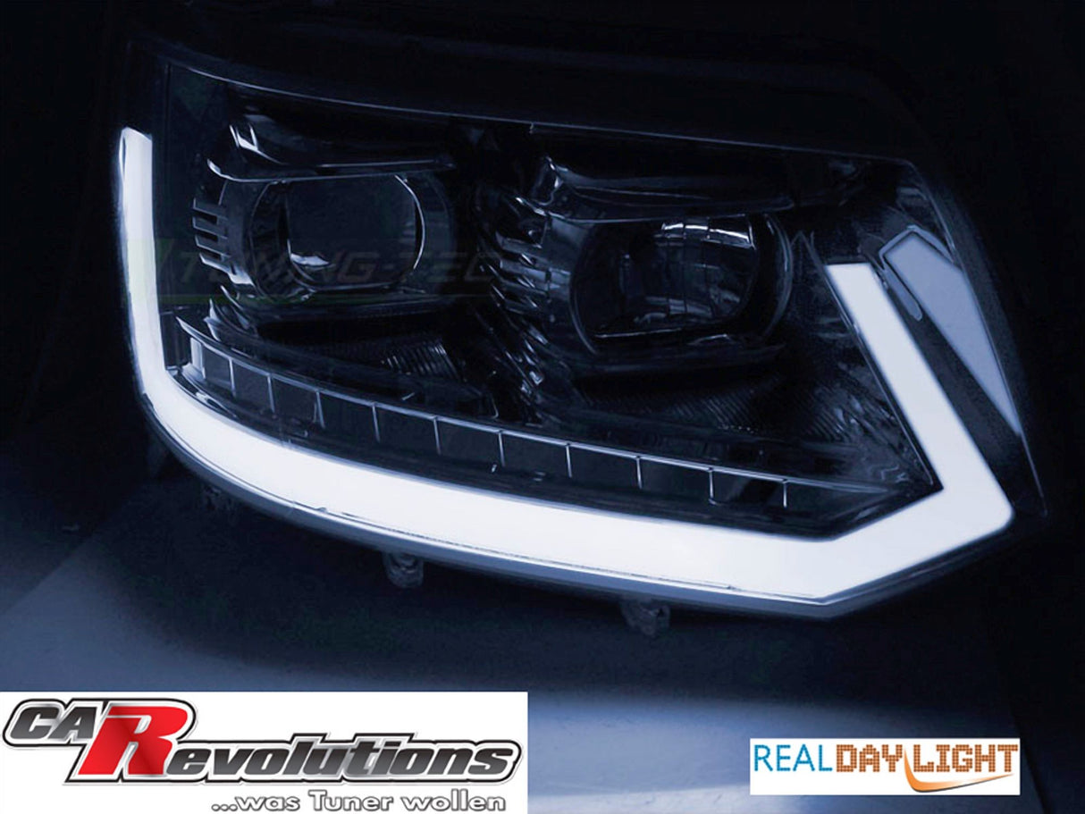 LED Scheinwerfer für VW T5 mit Tagfahrlicht-Optik, Tuning Zubehör von CR-Tuning