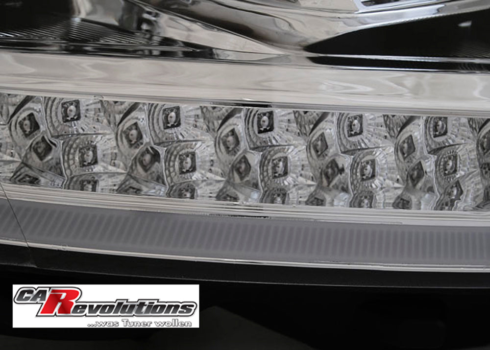 Led Tagfahrlicht dynamische Blinker Scheinwerfer Set für VW T6 in chrom 2015-2019
