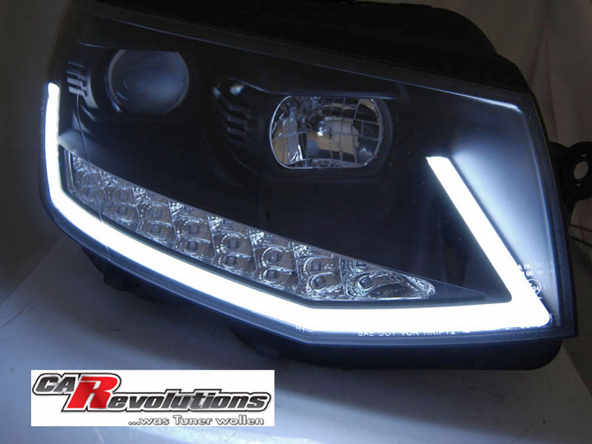 Led Tagfahrlicht dynamische Blinker Scheinwerfer für VW T6  2015-2019 in schwarz