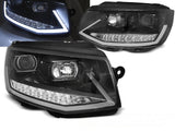 Led Tagfahrlicht dynamische Blinker Scheinwerfer für VW T6  2015-2019 in schwarz