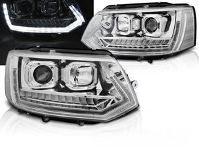 Tagfahrlicht Scheinwerfer Set Chrom für VW T5 GP Facelift 2010–2015 mit H7/H1 - CR Tuning